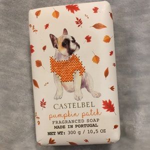 Castelbel Scented Pumpkin Patch French Bulldog Hand Soap Large 10.5oz Bar NWT